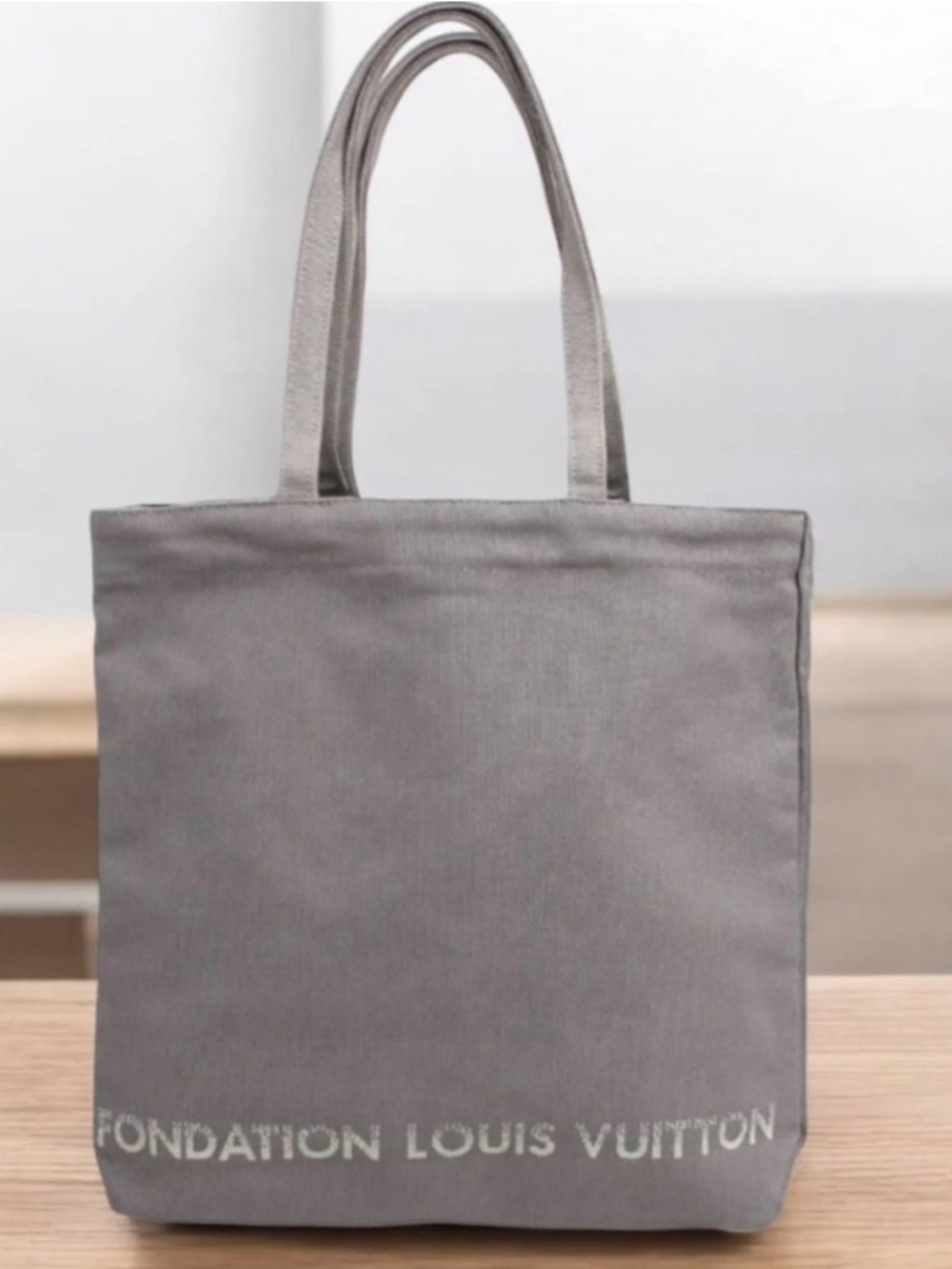 Louis Vuitton Gray Canvas Shopper Tote New
